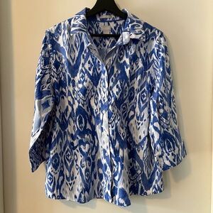 Chico's no-iron button-front shirt